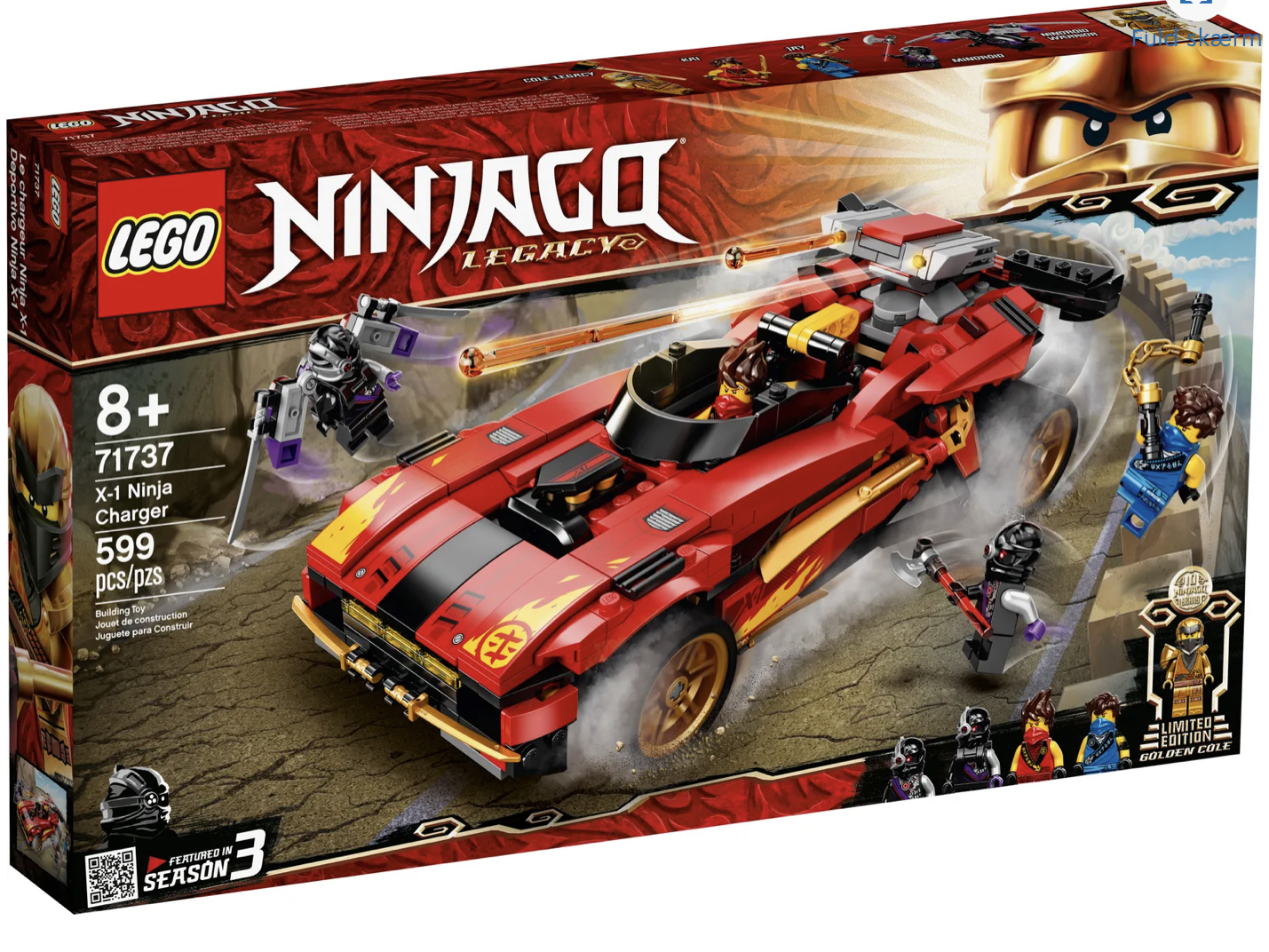 Lego Ninjago 71737 X-1 ninjabil