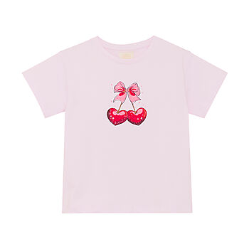 Creamie Pige T-shirt, Kirsebær - Billede 5