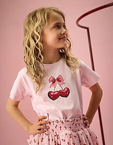 Creamie Pige T-shirt, Kirsebær