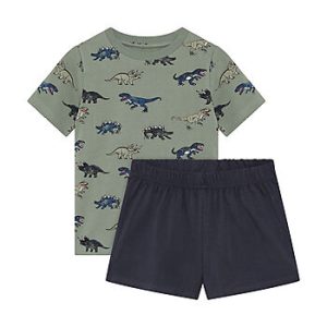 Minymo T-shirt + shorts sæt. dino