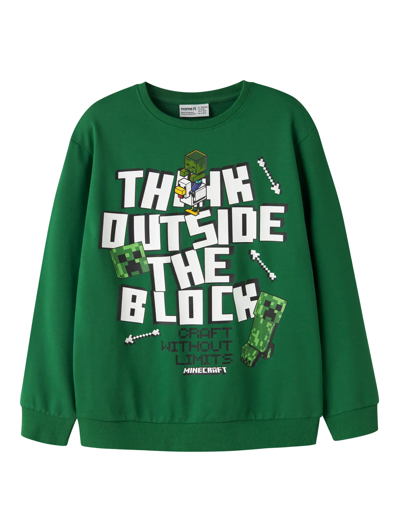 Name It Minecraft Sweat , grøn