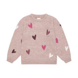Minymo Strik Pullover , Hjerter